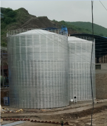 红坪镇粮食钢板仓的安装全过程不用热焊接